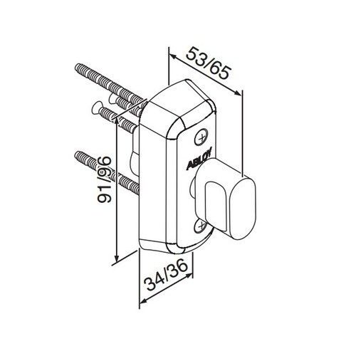 VÄÄNDENUPP ABLOY CH008 KROOM PROFIILUKSELE
