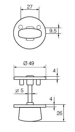 WC lukusti ABLOY 001 MS/HA