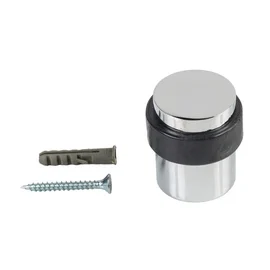 Uksestopper Haushalt DS071CC, 4.1 cm, Ø 3.7 cm, plastik/kumm/teras, kroom v.