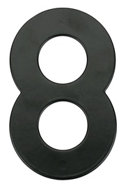 Uksenumber "8" Haushalt MB-8, 14.4 cm x 9.6 cm, metall/raud, matt must v.