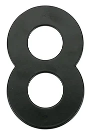 Uksenumber "8" Haushalt MB-8, 14.4 cm x 9.6 cm, metall/raud, matt must v.