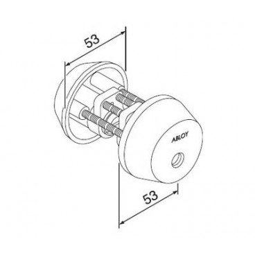 Lukusüdamik Abloy SY002N CR Protec (võti+võti)