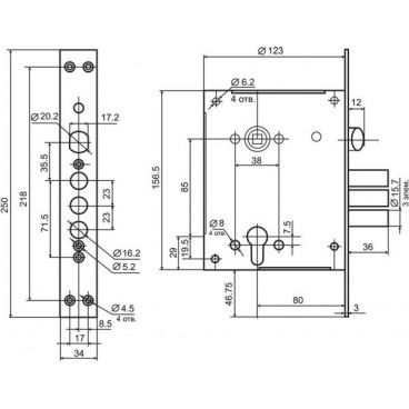 Süvistatav lukk ZV4-3/85M.V26.U2 /79045/