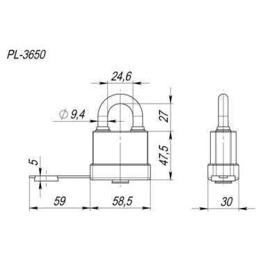 Tabalukk Fuaro PL-3650 (50 mm) 3 angl.kl. BLISTER