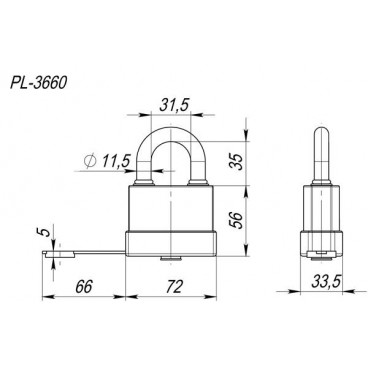 Tabalukk Fuaro PL-3660 (60 mm) 3 angl.kl. BLISTER