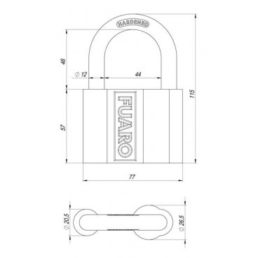 Tabalukk Fuaro PL-4080 (80 mm) 3 angl. kl. BLISTER