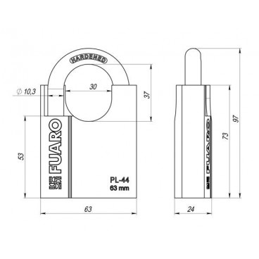 Tabalukk Fuaro PL-4463 (63 mm) 3 angl. kl. BLISTER