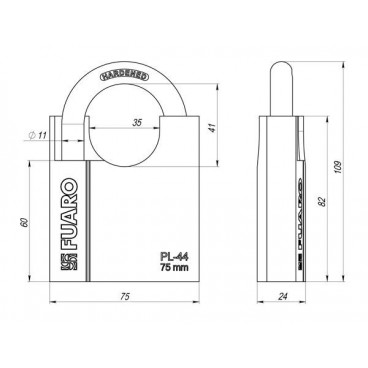 Tabalukk Fuaro PL-4475 (75 mm) 3 angl. kl. BLISTER