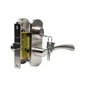 ukselink-zashchelka Archie T111-X11H-V1 s kljuchem (valge nikkel)