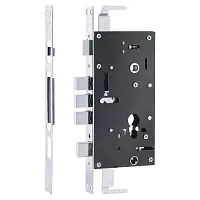 Süvistatav lukk metallustele kitajskih dverej Nora-M KZVR-1A pod Lukusüdamik (Avtomat) m/o 68mm (kroom) parem
