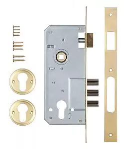 Süvistatav lukk Kale Kilit 152/3MR (45mm) korpus (kuldne)