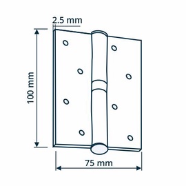 Hing ustele Haushalt, 7.5 cm, 0.25 cm, 2 tk