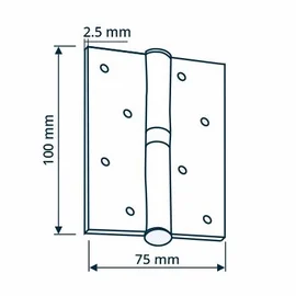 Hing ustele Haushalt, 7.5 cm, 0.25 cm, hall v., 2 tk