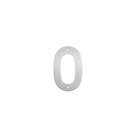 Uksenumber "0" Haushalt SS-0, 14.5 cm x 9.5 cm, roostevaba teras, roostevaba teras v.
