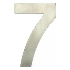 Uksenumber "7" Haushalt SS-7, 6.1 cm x 3.61 cm, roostevaba teras, roostevaba teras v.