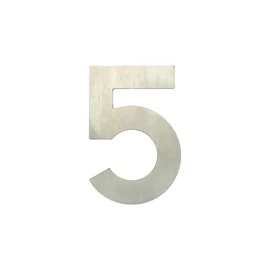 Uksenumber "5" Haushalt SS-5, 6.25 cm x 3.31 cm, roostevaba teras, roostevaba teras v.