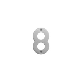 Uksenumber "8" Haushalt SS-8, 14.4 cm x 9 cm, roostevaba teras, roostevaba teras v.