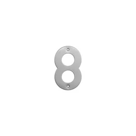Uksenumber "8" Haushalt SS-8, 14.4 cm x 9 cm, roostevaba teras, roostevaba teras v.