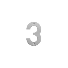 Uksenumber "3" Haushalt SS-3, 14.5 cm x 9 cm, roostevaba teras, roostevaba teras v.