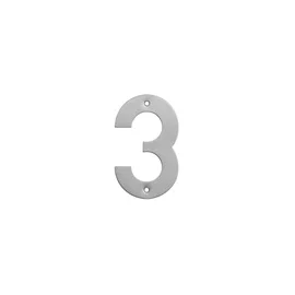 Uksenumber "3" Haushalt SS-3, 14.5 cm x 9 cm, roostevaba teras, roostevaba teras v.