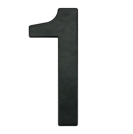 Uksenumber "1" Haushalt MB-1, 14.5 cm x 6.1 cm, metall/raud, matt must v.