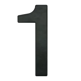 Uksenumber "1" Haushalt MB-1, 14.5 cm x 6.1 cm, metall/raud, matt must v.