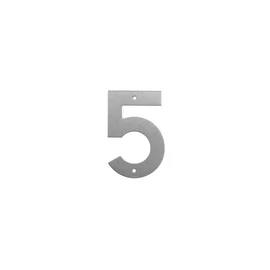Uksenumber "5" Haushalt SS-5, 14.4 cm x 9.5 cm, roostevaba teras, roostevaba teras v.