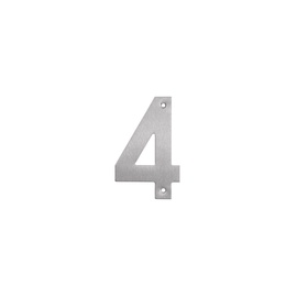 Uksenumber "4" Haushalt SS-4, 14.5 cm x 9.3 cm, roostevaba teras, roostevaba teras v.