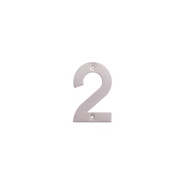 Uksenumber "2" Haushalt SS-2, 14.4 cm x 9.3 cm, teras/roostevaba teras, roostevaba teras v.