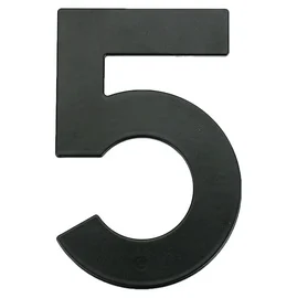 Uksenumber "5" Haushalt MB-5, 14.4 cm x 9.5 cm, metall/raud, matt must v.