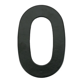 Uksenumber "0" Haushalt MB-0, 14.6 cm x 9.4 cm, metall/raud, matt must v.
