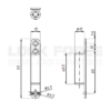 HINGE COMPLETE WITH PIN PIVOT AND SLEEVE CDA ERICE LINE TGH13SET AX