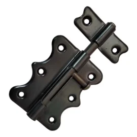 Ukseriiv GB-1018, must v./nikkel v., 7.6 cm x 6 cm