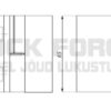 LIFTED HINGE WALL TO GLASS 90˚ OFFSET FIXING PLATE CDA ETNA TGHU90-OSRH BL, RIGHT