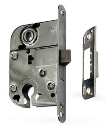 Süvistatav ukselukk Abloy 2018, kroomitud, 72 mm/45 mm