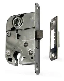 Süvistatav ukselukk Abloy 2018, kroomitud, 72 mm/45 mm
