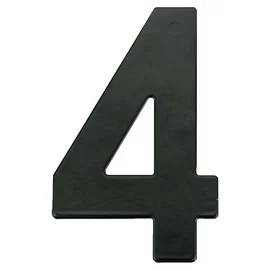Uksenumber "4" Haushalt MB-4, 14.5 cm x 9.3 cm, metall/raud, matt must v.