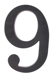 Uksenumber Barcz 9, 17.5 cm, plastik, must v.