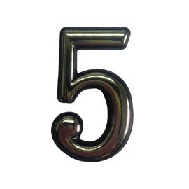 Uksenumber CR 5, 5 cm, plastik, kroom v.