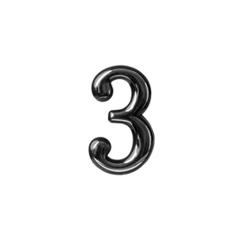 Uksenumber CR 3, 5 cm, plastik, kroom v.