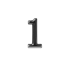 Uksenumber CR 1, 5 cm, plastik, kroom v.