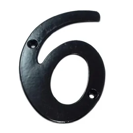 Uksenumber GB-2531_6, 10.5 cm x 6.5 cm, metall